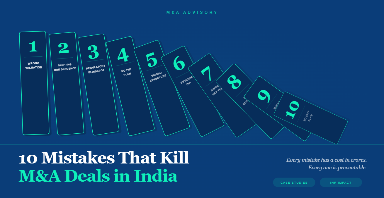 10 Mistakes That Kill M&A Deals in India