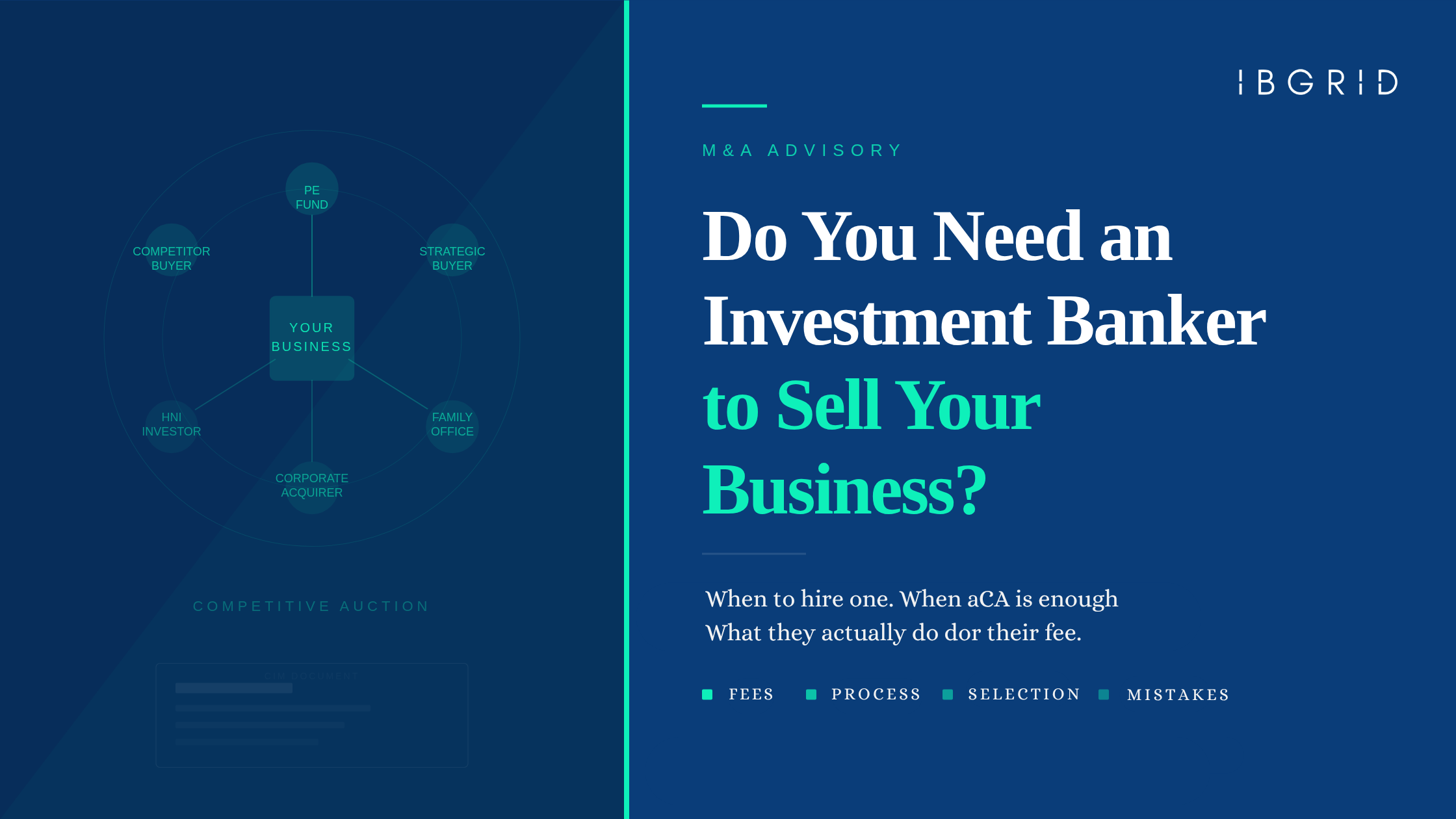 Do You Need an Investment Banker to Sell Your Business in India