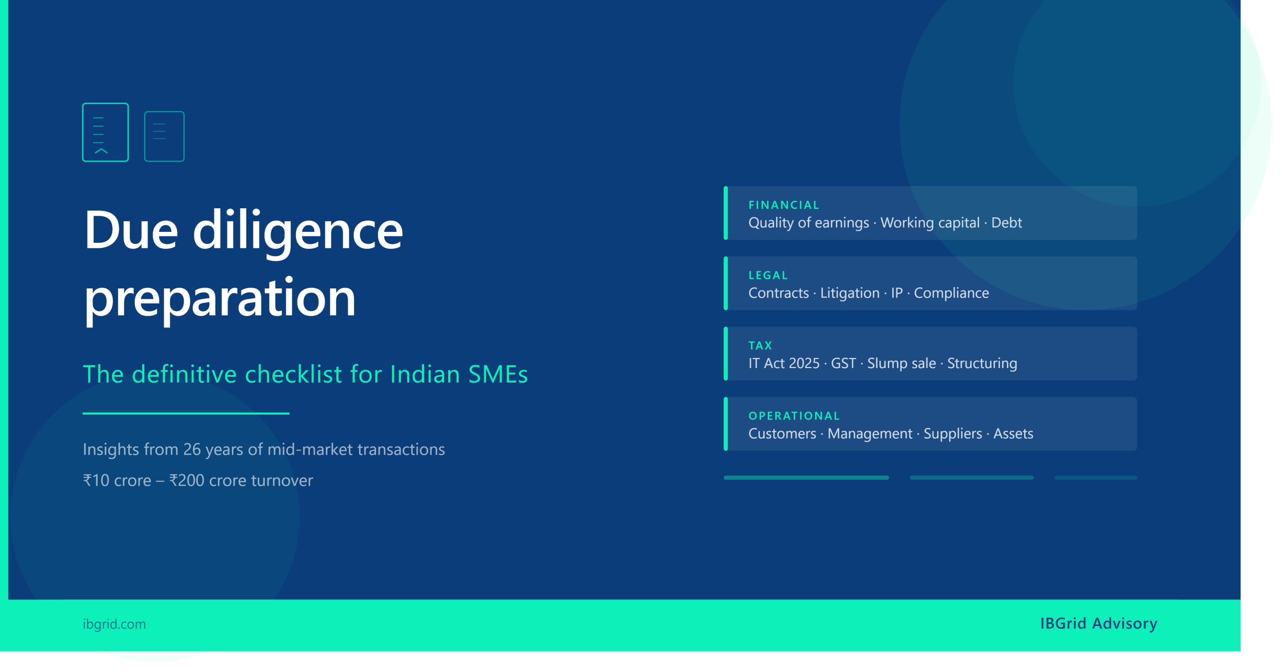 Preparing for Due Diligence Guide for Indian SMEs IBGrid